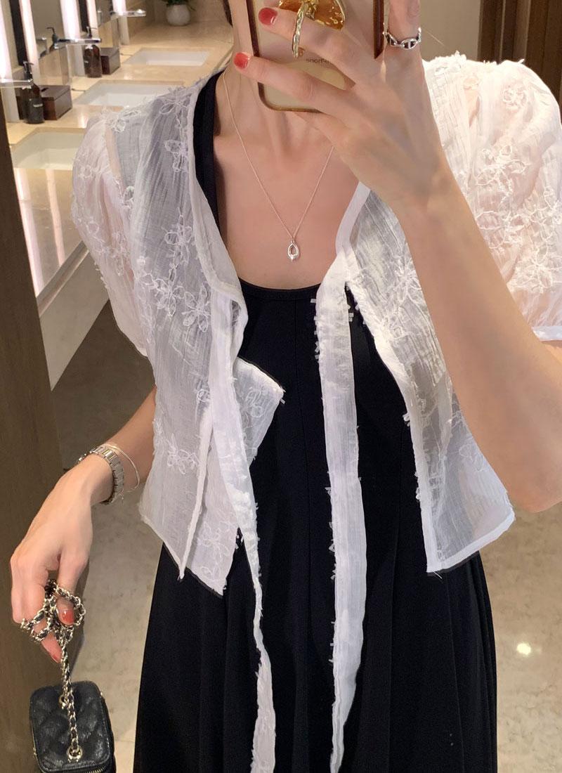 플라워 레이스 블라우스