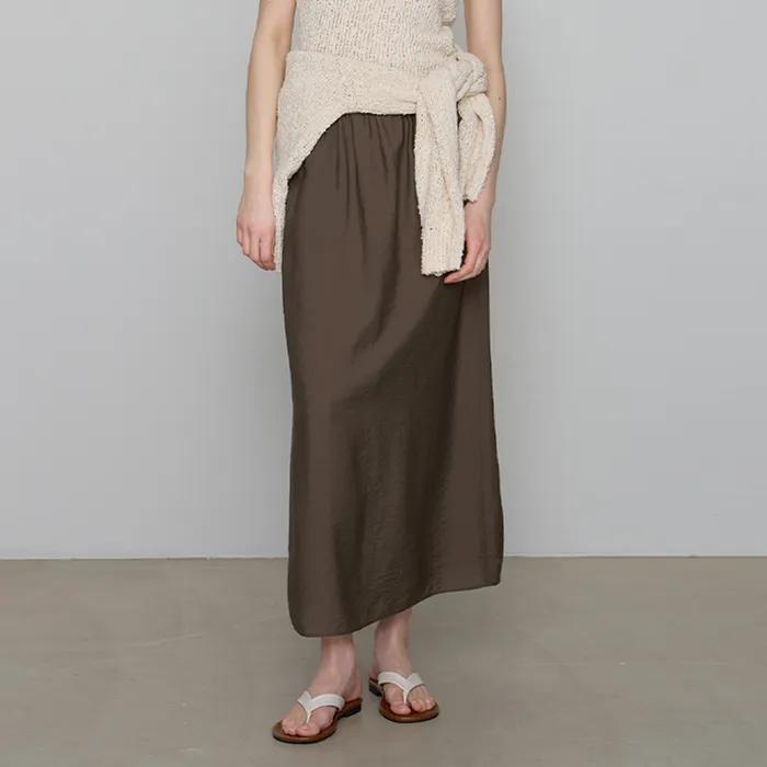 Sheer Maxi Skirt - Brown