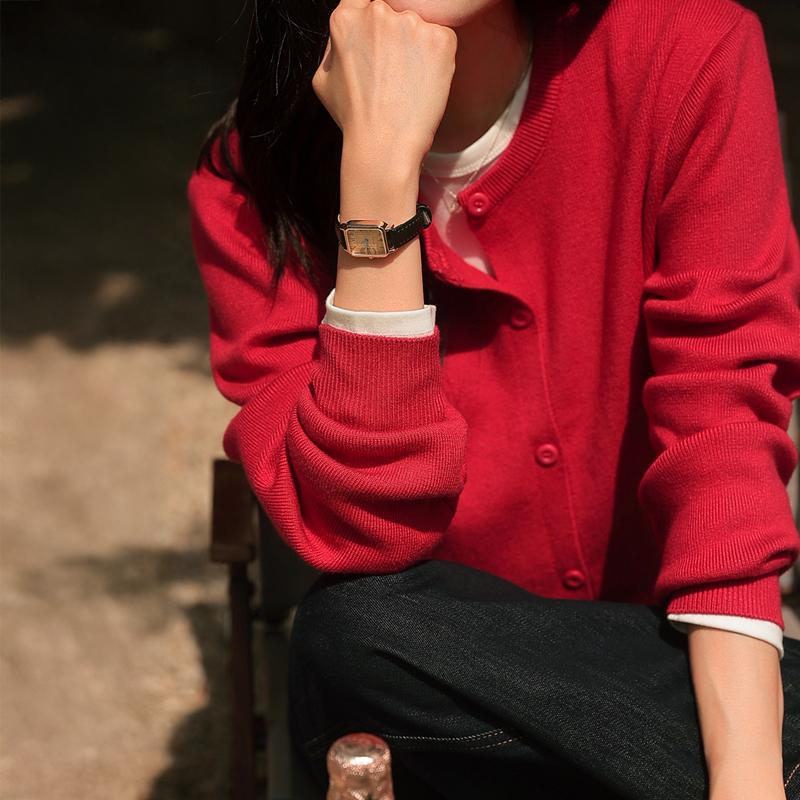 시크폭스 [보풀제로] 비스코스 니트 가디건(라운드)_53CA603