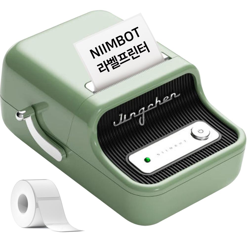 님봇 무선 라벨프린터 B21S + 라벨지 1P, 빈티지 그린, 1개