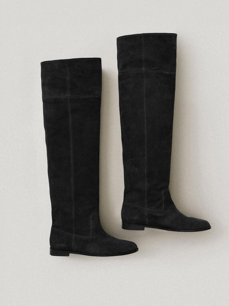 Holmes Knee High Boots Black