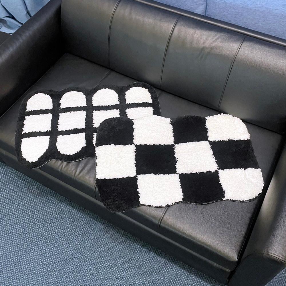 미니 워셔블 장모 러그 비정형 미니멀 포인트 원룸