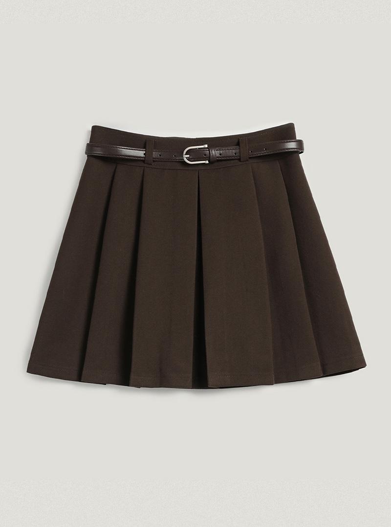 트위 [누적1만장/수련' pick]글로니 플리츠 미니 스커트(벨트set)