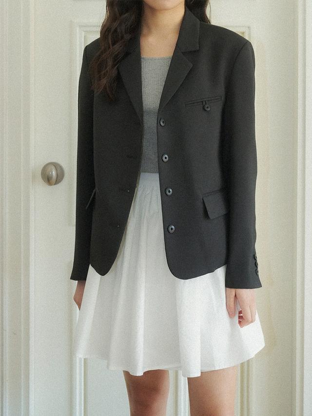 Venir linen jacket (Black)