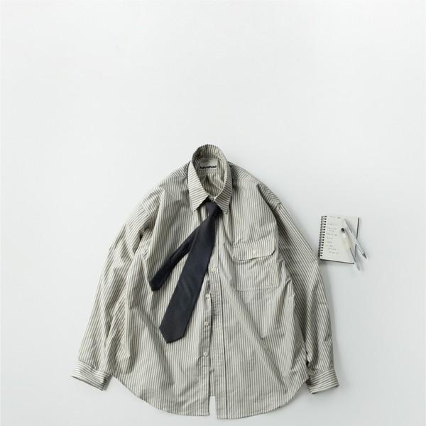 One Pocket Classic Stripe Shirts (Stripe Navy)