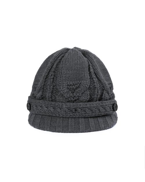 Cable knit beret GREY