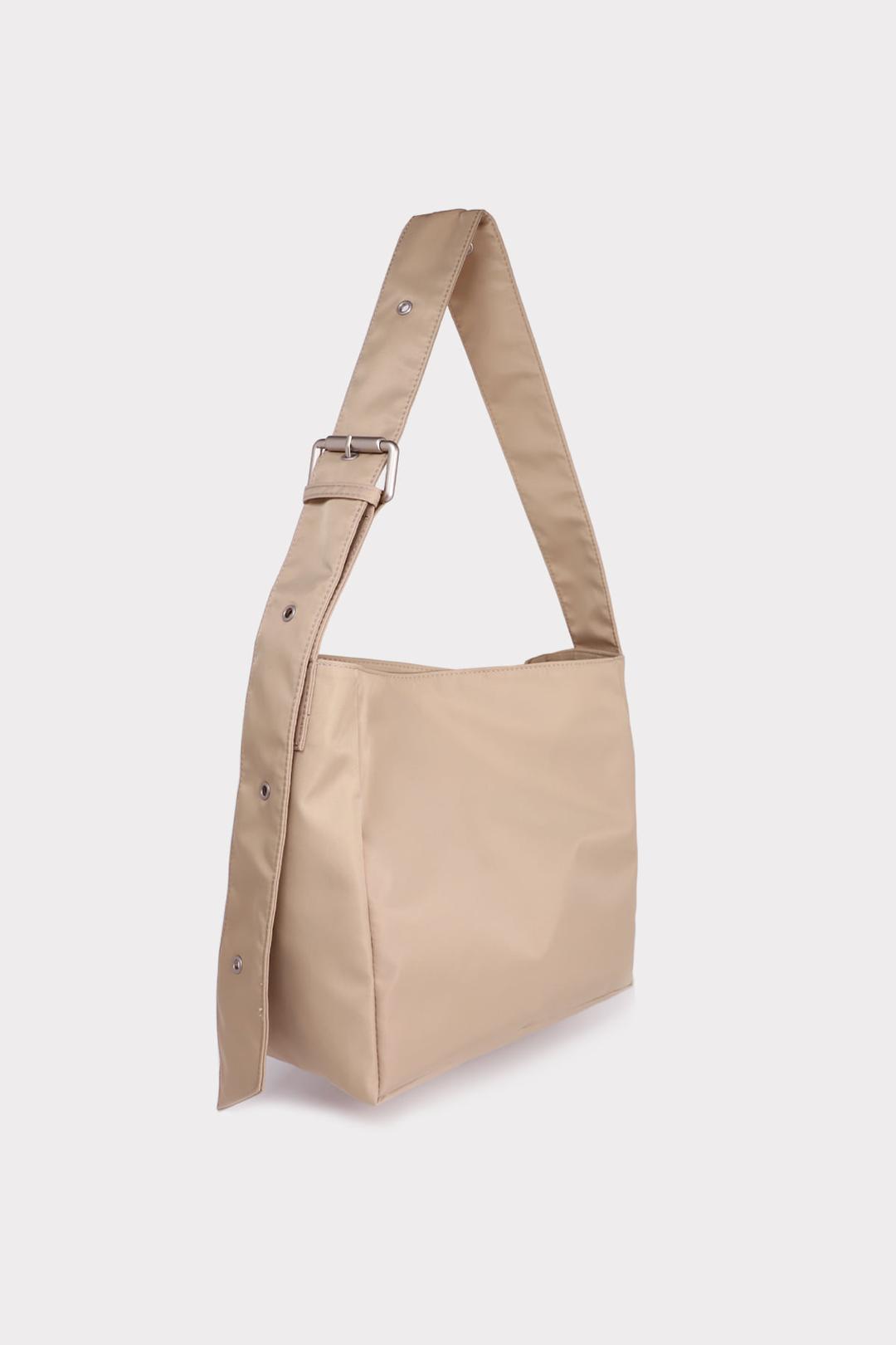 [시티백] 나일론 버클 호보라인 - 아몬드