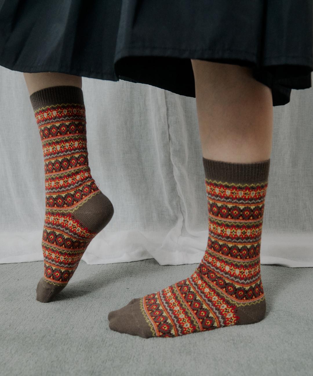 [IHM25FWS45] 자카드 삭스 그레이 베이지