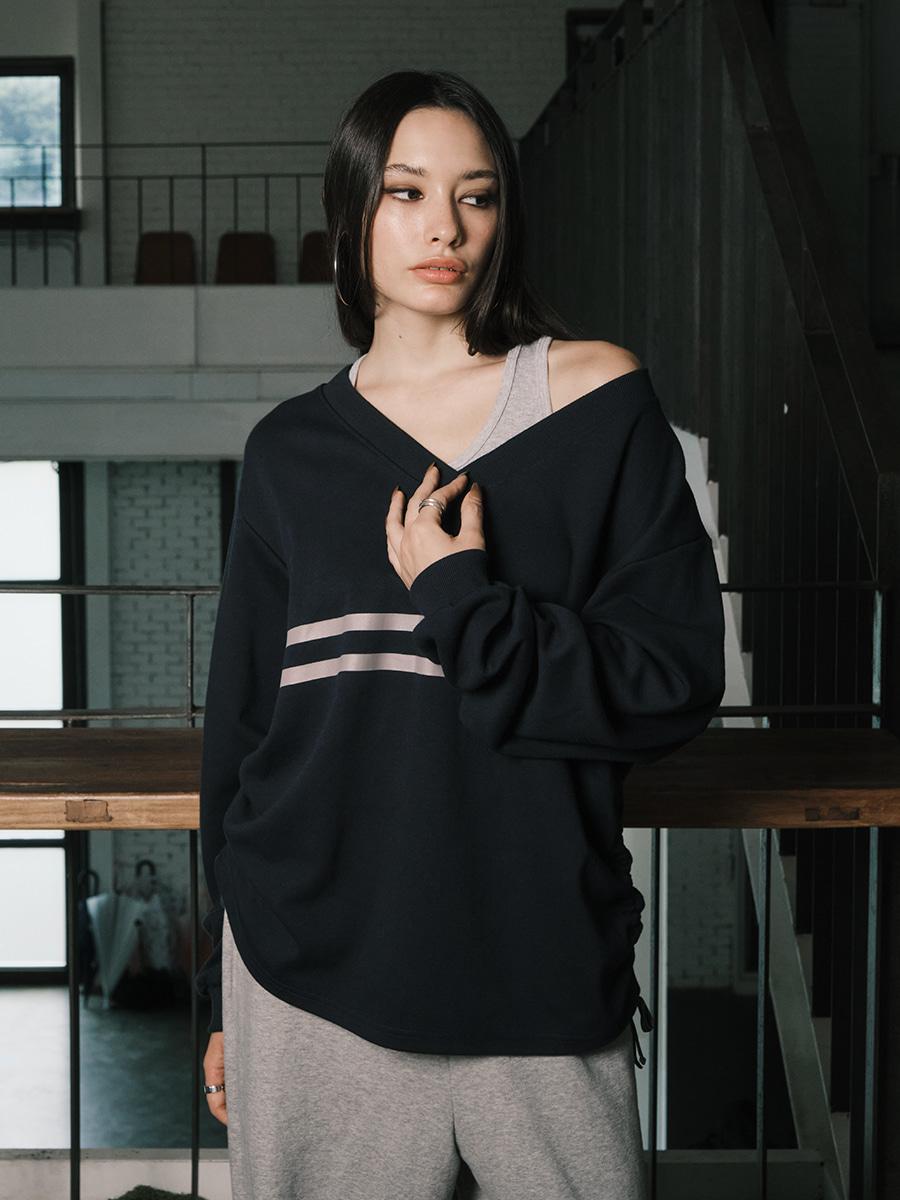 COZY V-NECK L/S NAVY