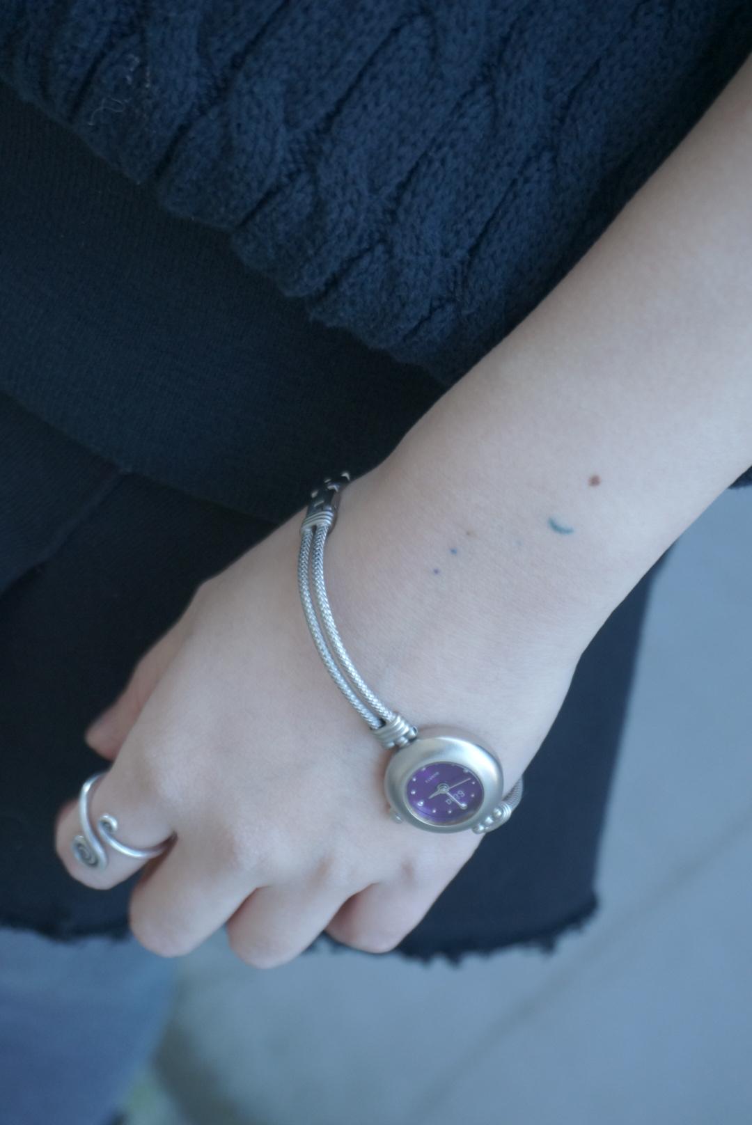 Metallic Purple Line Watch
