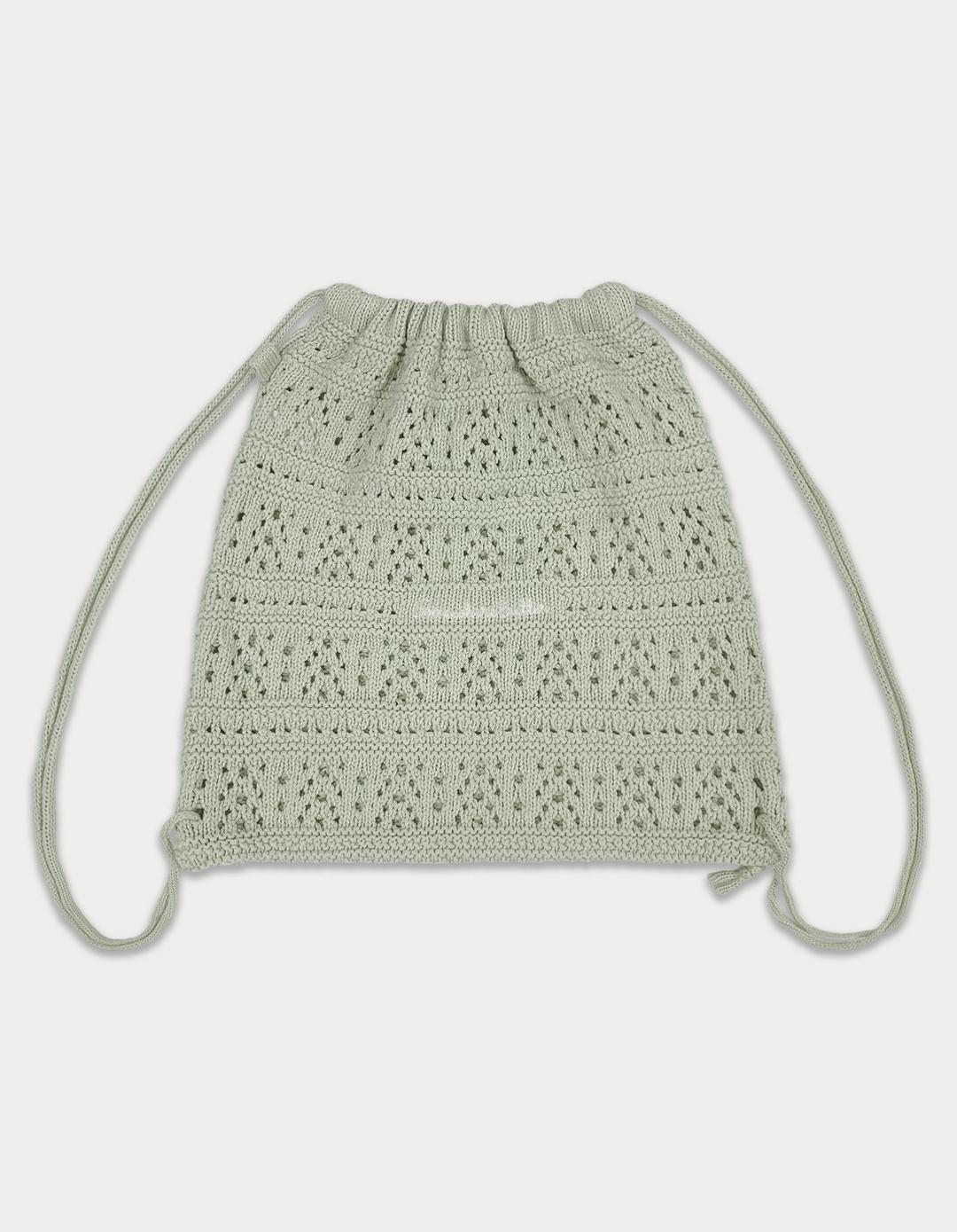 Yogurt knit string bag - mint