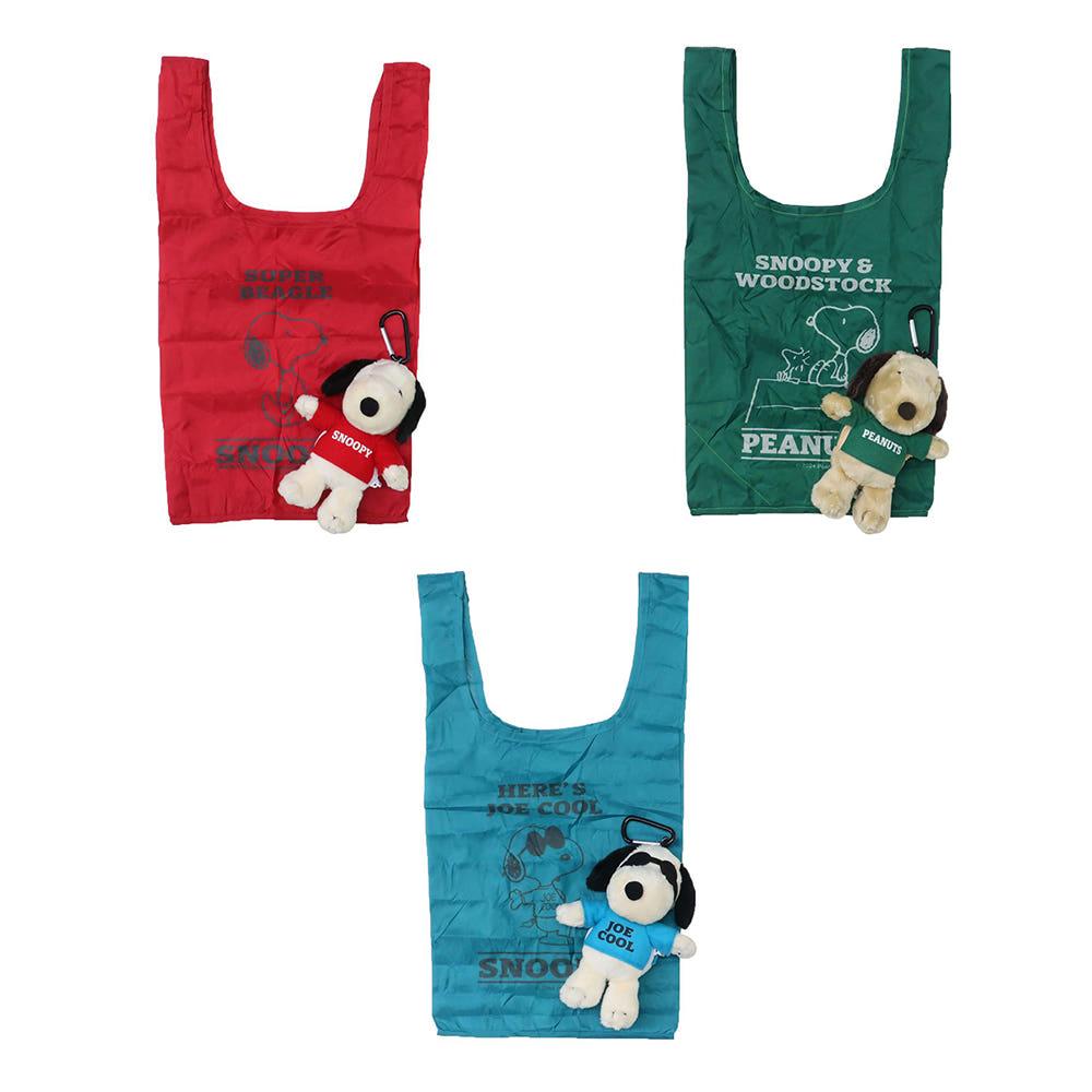 스누피 캐릭터 인형 장바구니 에코백