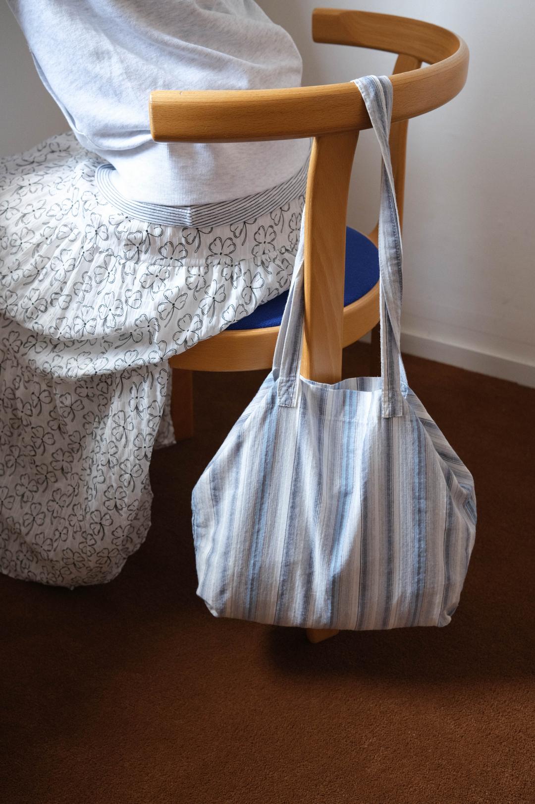 Morning cotton stripe bag (2col)