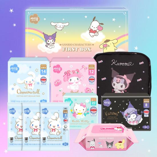 마리솜 산리오캐릭터즈 생리대 퍼스트박스+사각파우치