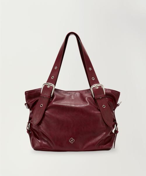 비비 버클 숄더백_버건디