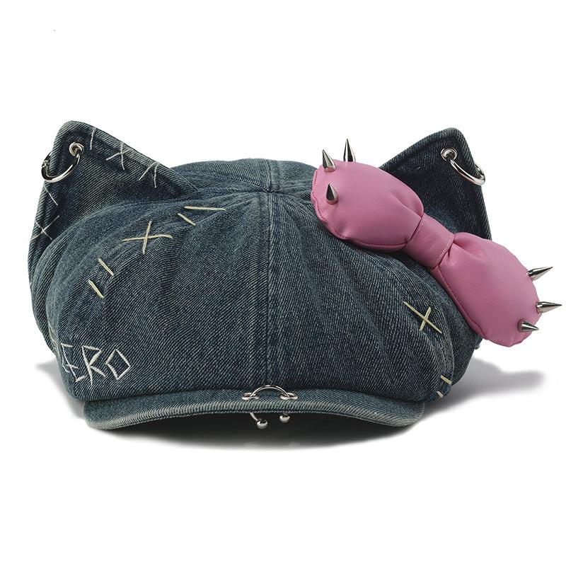 GENZERO Rivet bow newsboy beret