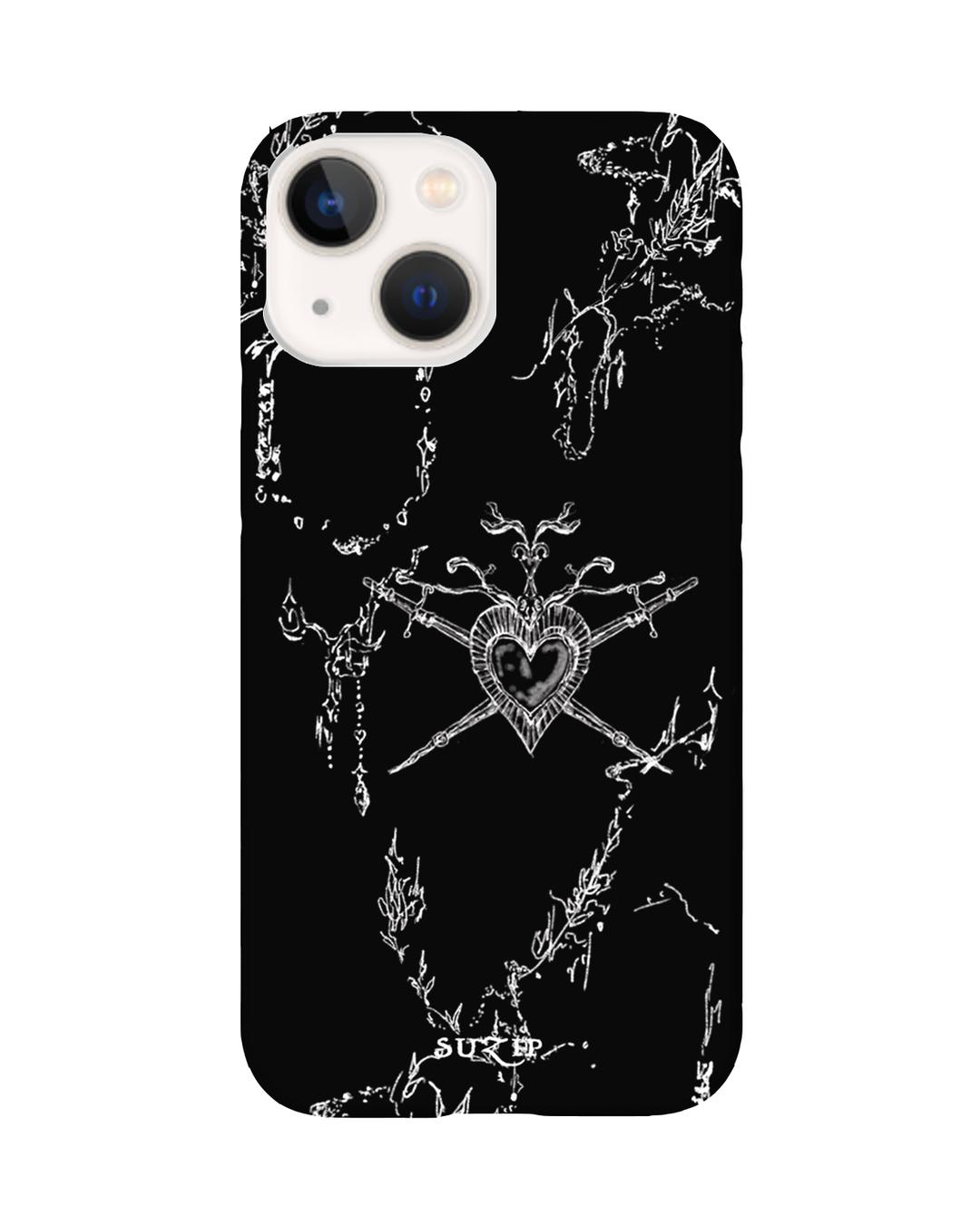 ODD HEART phone case - black ( 일반 하드 / 카드 수납 범퍼 )