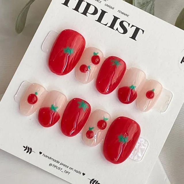 [초특가!!!🍅뽀짝감성🍅] 토마토 수제네일팁
