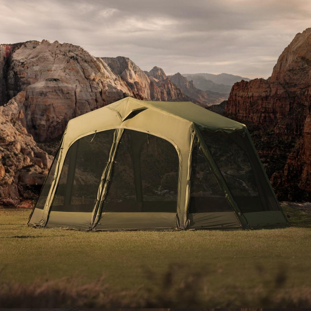 어반사이드 이지벙커 에어텐트 (5.6x4.5M 정방형 대형 쉘터, 에어펌프 포함)