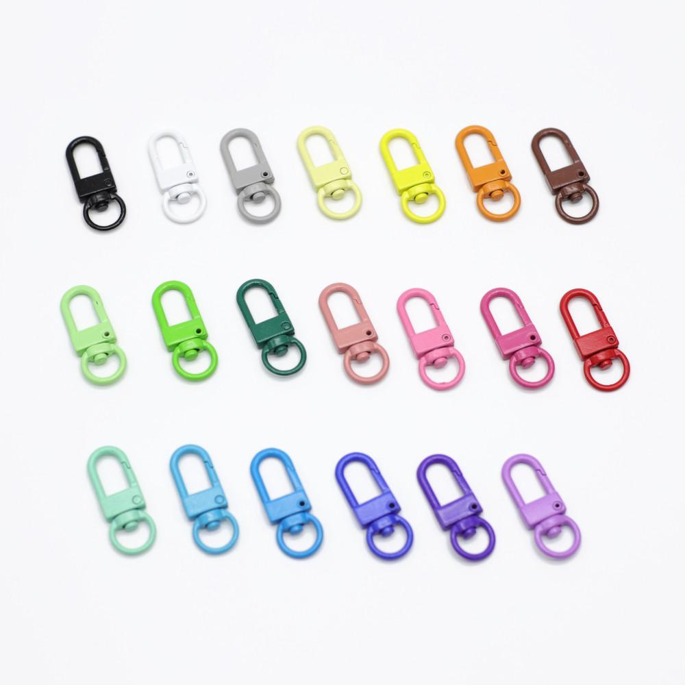 D고리 컬러 자물통 개고리 (34mm) 악세사리 파티드레싱 키링부자재 고리