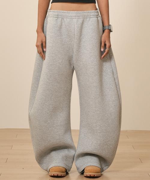 네오프렌 커브드 스웻팬츠 (멜란지그레이)