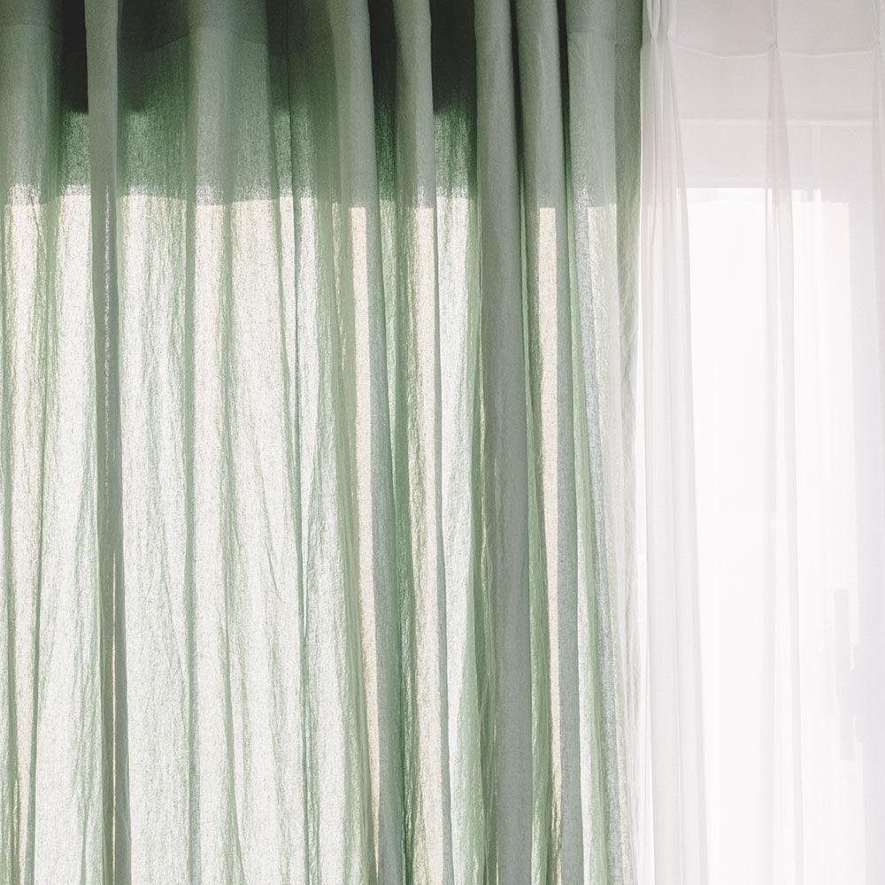 미스티 린넨 커튼_green mint