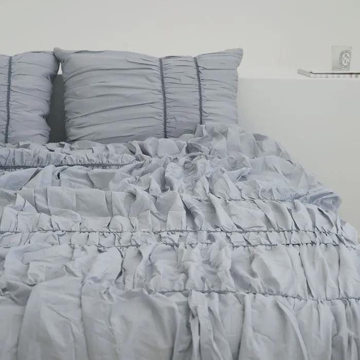 프렌치 셔링 차렵이불(블루그레이)(Q/K)