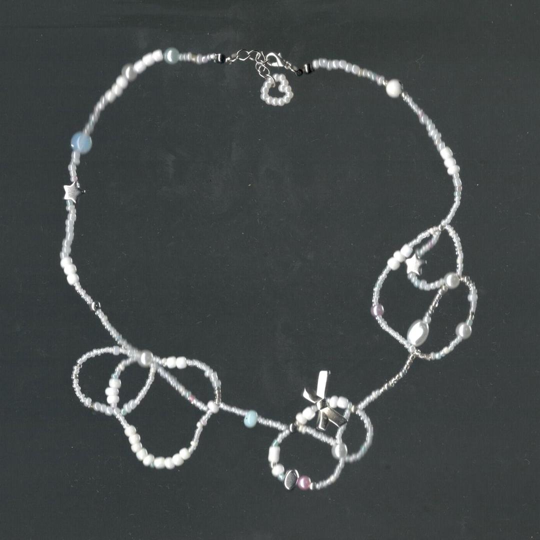 pastel gem mixed necklace