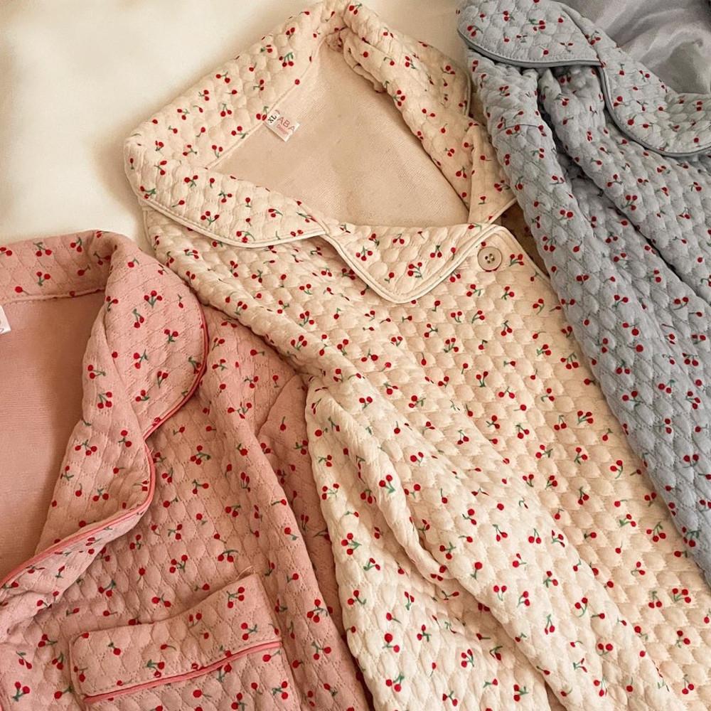 누빔 앵두 잠옷 세트 파자마파티 신혼부부 생일선물 홈웨어