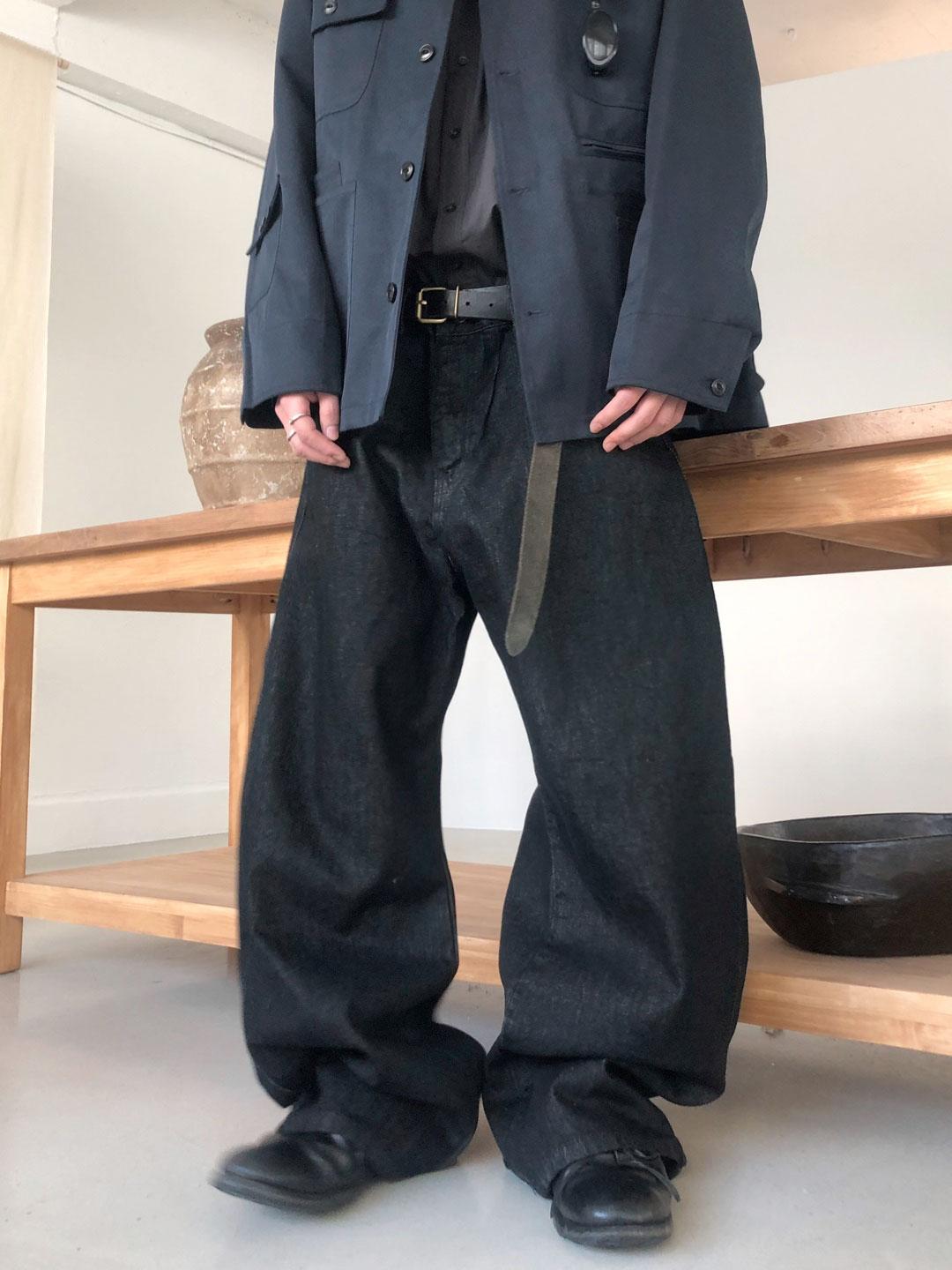 curved raw denim (premium usa denim)