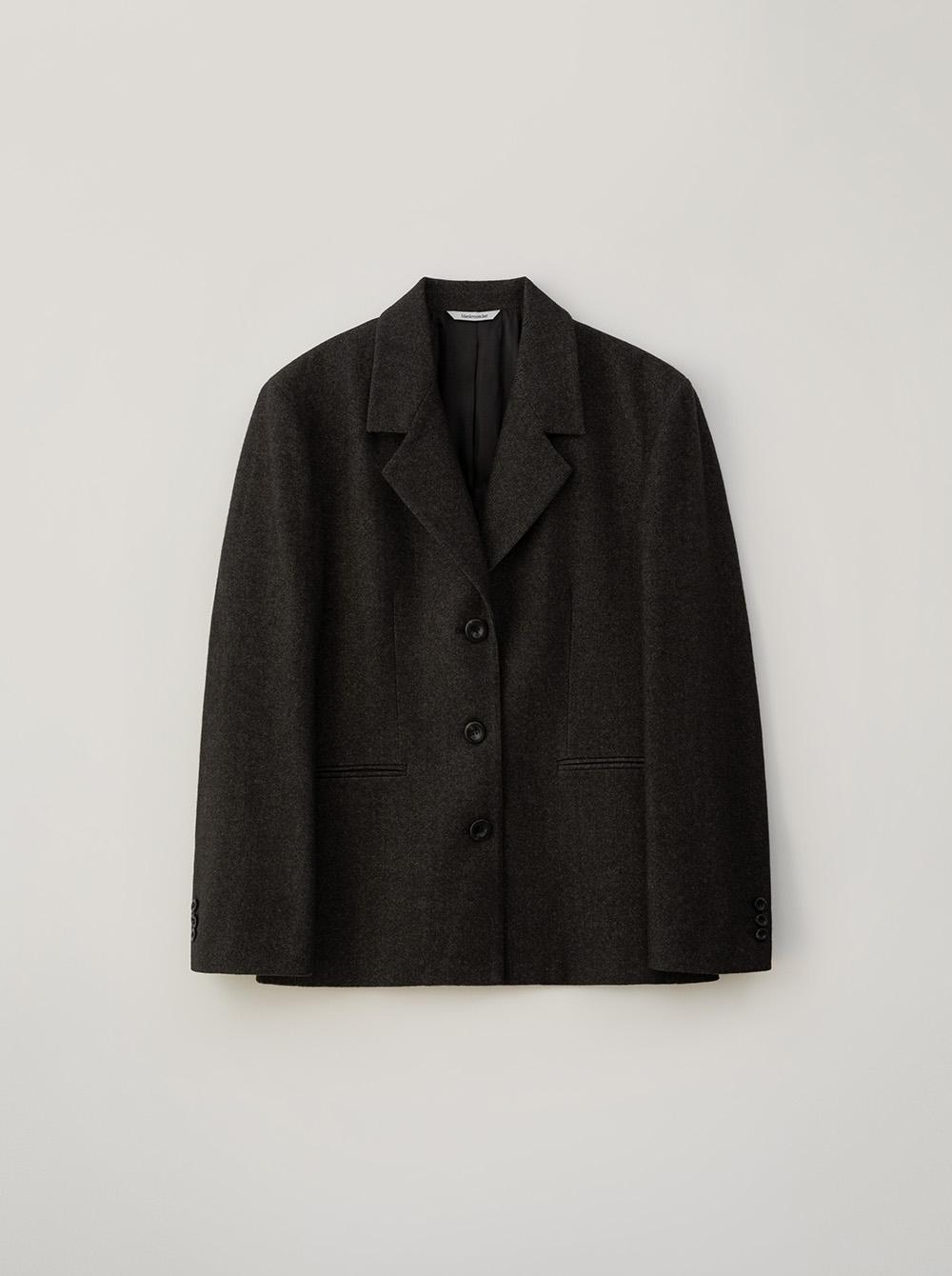 SOVEREIGN WOOL JACKET_CHOCO TWILL