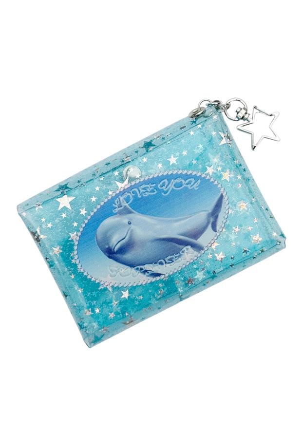 sky blue star dolphin pvc pouch-RASPBERRYPIE