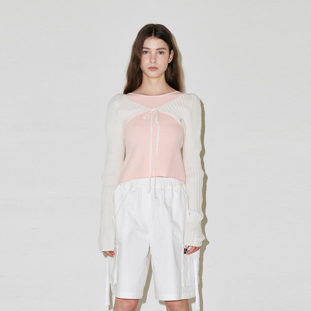 SUMMER PUFF RIBBON BOLERO - IVORY