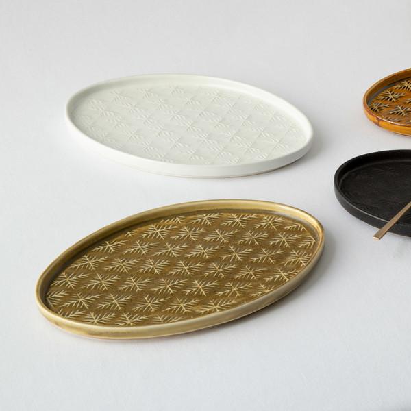 [장훈성] 눈꽃 타원 접시