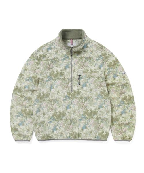 Fleece Pullover Floral Ivory
