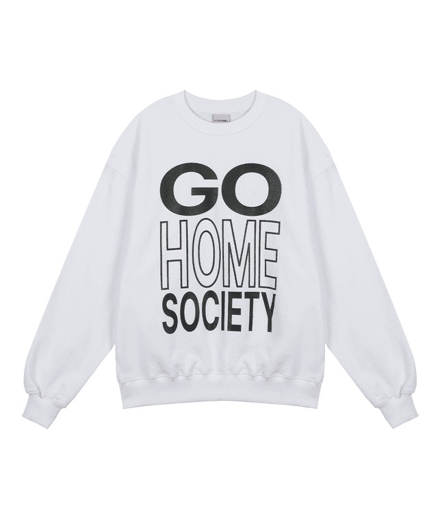 [IBA23USS08WH] GO HOME SOCIETY MTM - WHITE