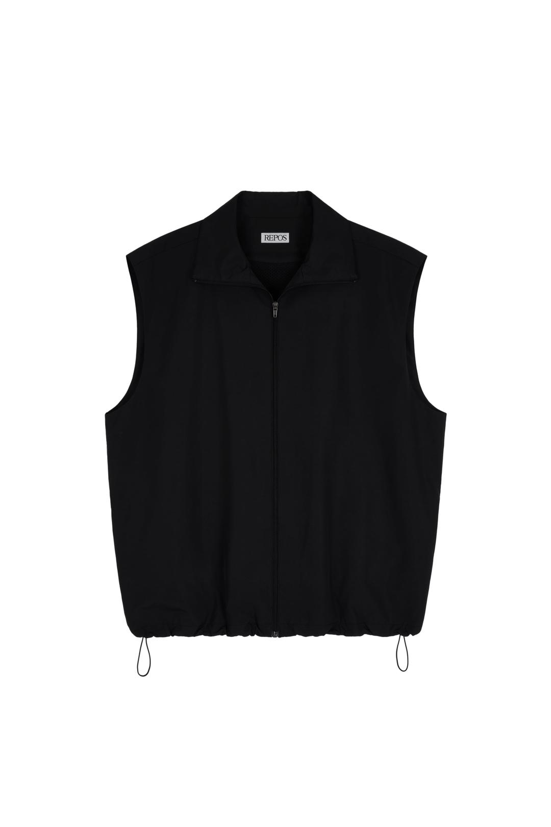 ZIP-UP WIND VEST (BLACK)