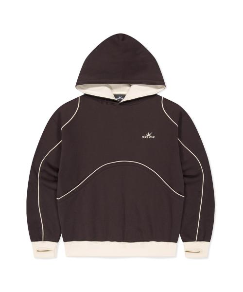 Crescent Brushed Hoodie Brown