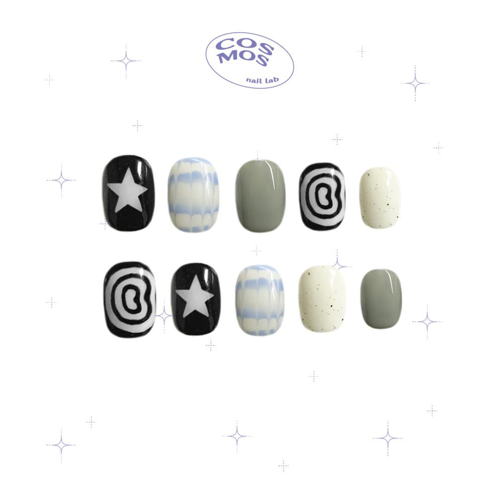 안개 내린 밤 [foggy night] 수제네일팁 가을 겨울 젤 네일 아트