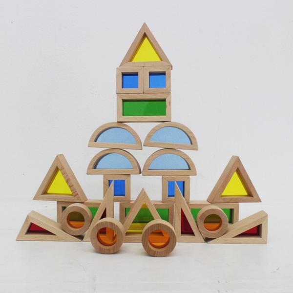 [교구] 하페 - 레인보우 투명 창의블록 24PCS 세트 ★하루특가★- 웅진책방