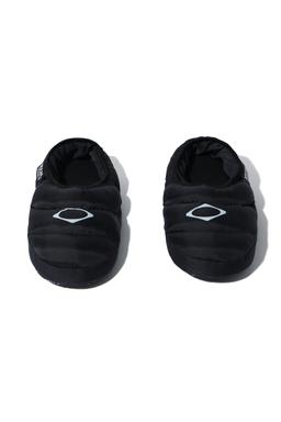 RHOMBUS PADDED ROOM SLIPPERS_BLACK