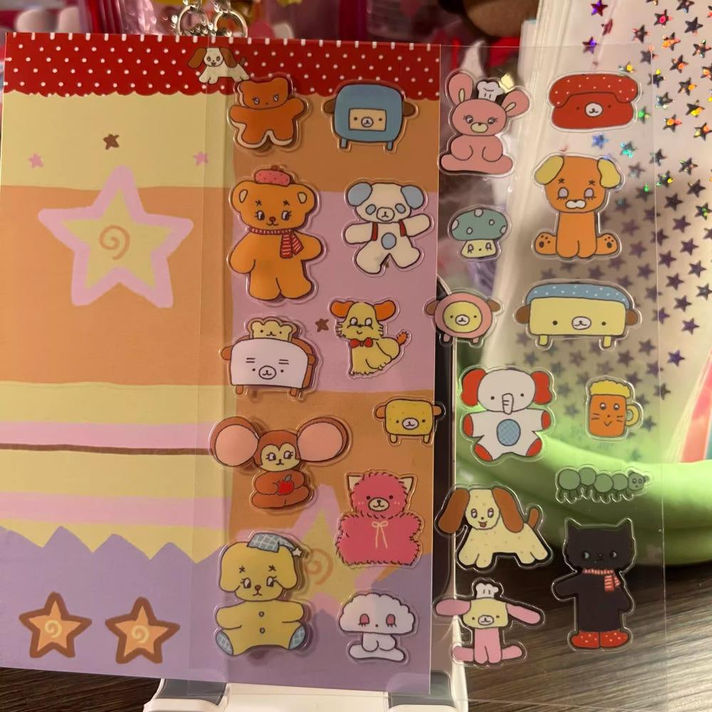 [YAO] 레트로 동물 투명 스티커 part 2 다꾸스티커