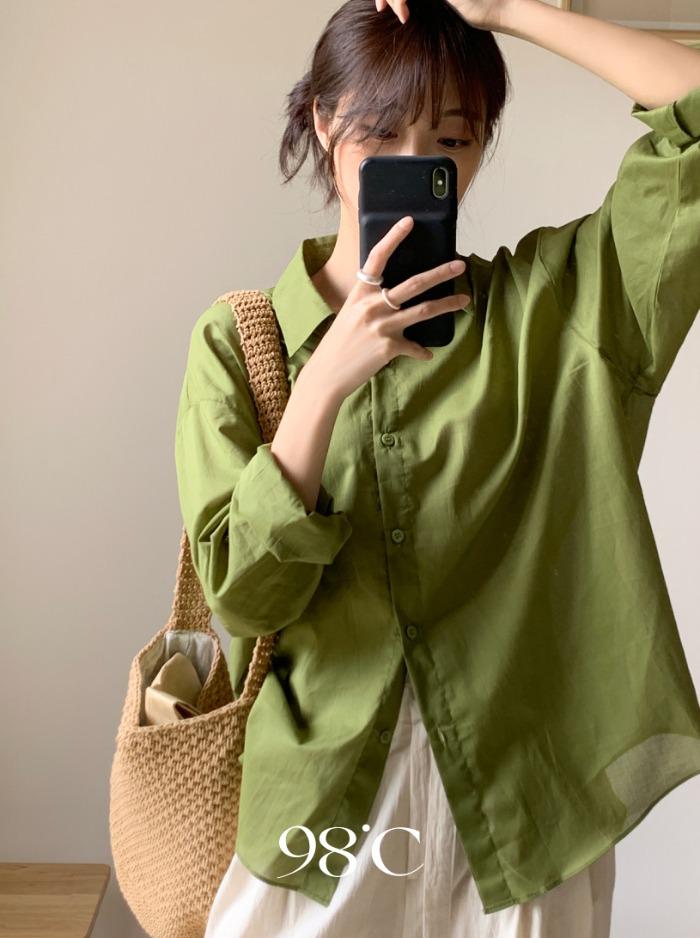 [sale][98project/2만장돌파] 팔레트 한여름 아사 셔츠 - 11 color