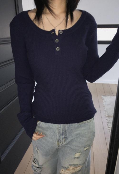 이즈이즈 당일발송 [ee] Mauve rib Knit