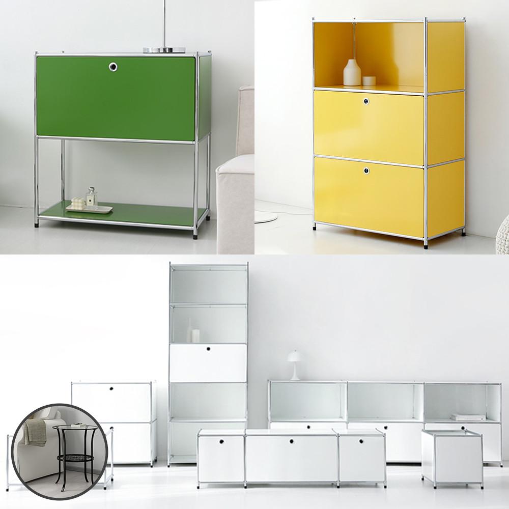 모듈 선반 2단 수납 선반 철제 유리 이케아 선반 미니 랙 3단 쉘프