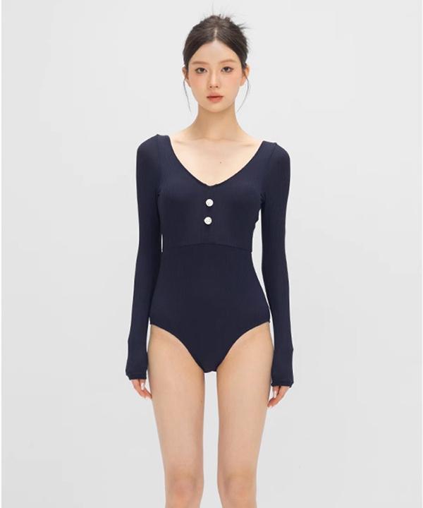 유어쏭 딥네이비 긴팔 래쉬가드 모노키니