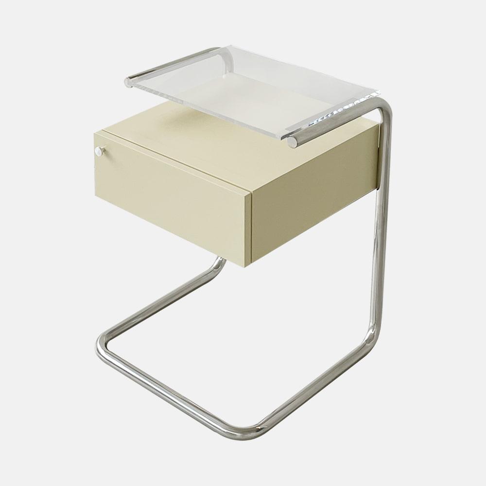 VOO bed side table / cream yellow