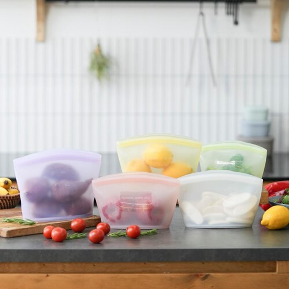 실리팟 지퍼백 3p 세트 실리콘 밀폐용기 냉장고정리 용기