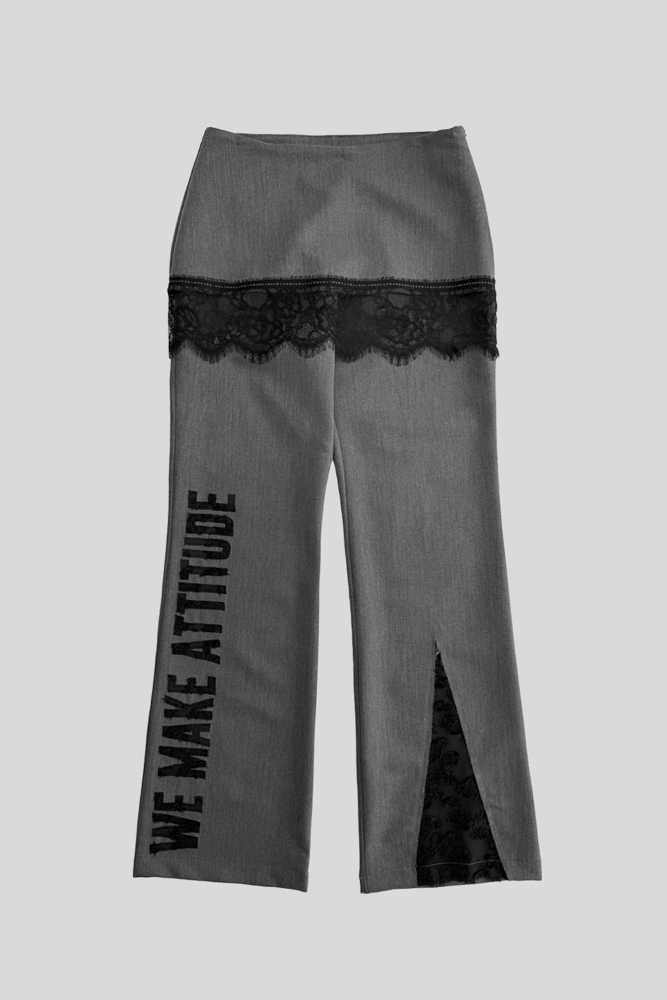 SLOGAN SKIRTED TROUSERS