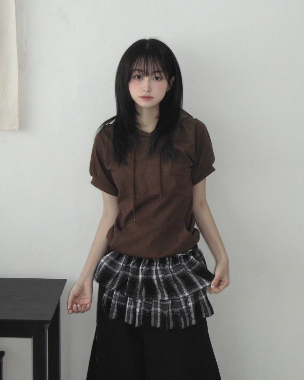 언버티 honey short sleeve hoodie